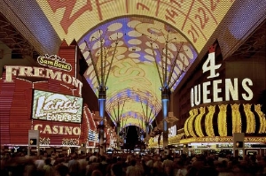 Fremont Street is best toured at night, when it's lit up in all of its neon and laserenhanced glory.