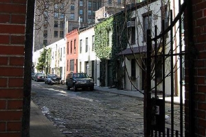 A gate leads to Washington Mews.