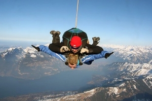 Skydiving over Interlaken, Switzerland.