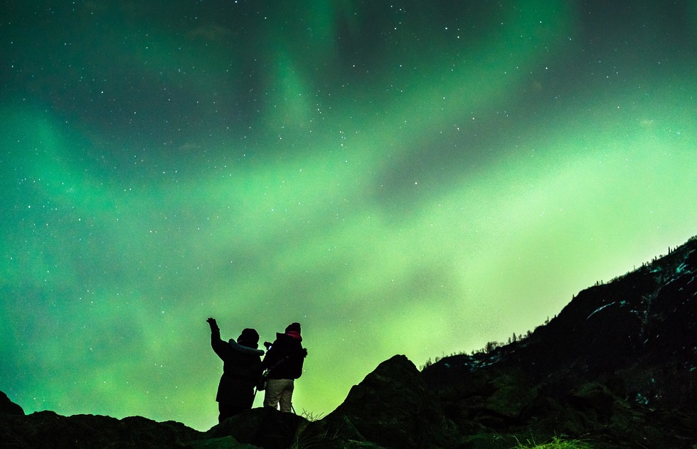 The Aurora Borealis just outside Anchorage