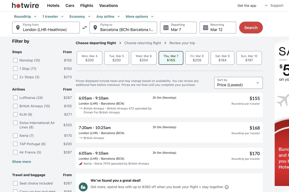 Best airfare search websites ranked: Hotwire