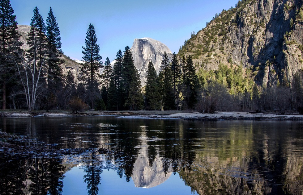 A view of Half Dome in Yosemite National Park.