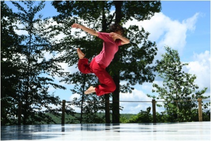 Man dancing at Jacob's Pillow Dance Festival