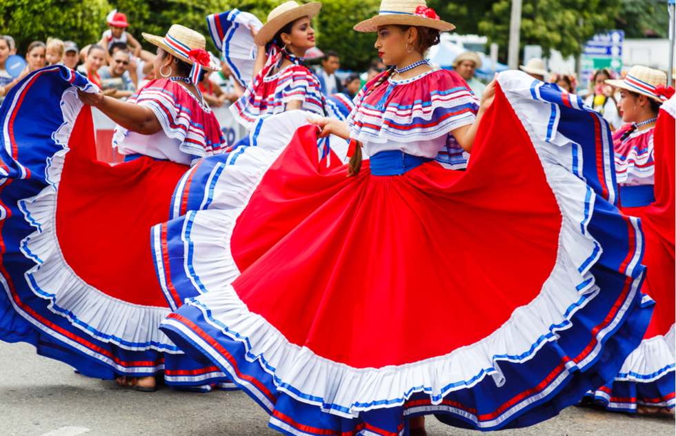 Traditional dancers in Quepos, Costa Rica